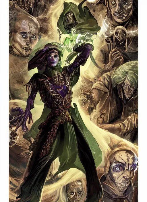 Prompt: a mastigos mage ( a mastigos is a mage specializing in the arcana of mind and space ) from the modern supernatural arcane thriller ttrpg'mage : the awakening ', disorienting austere intellectual modern aesthetic, 8 k, character concept reference art, by david mattingly and michael william kaluta and steve prescott and alex ross.
