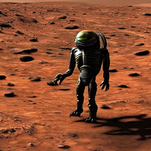 Image similar to alien in mars