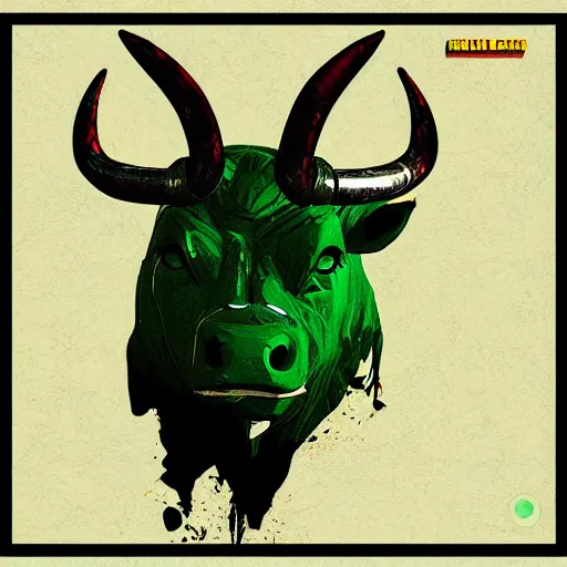 Image similar to bull headed human, hotline miami, digital art, gta v artwork