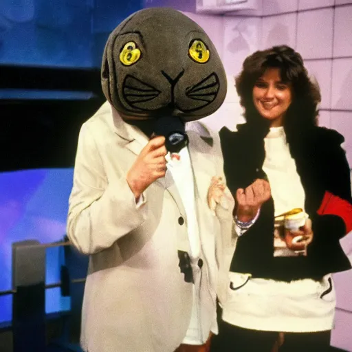 Image similar to 8 0 s british game where a seal with microphone is the show host seals as contestants, the seal of fortune