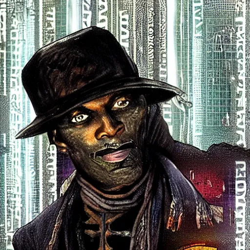 Image similar to papa legba in neuromancer