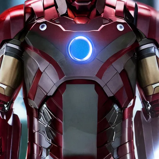 Image similar to ben affleck in iron man suit, portrait hd, without helmets, clear face, 4 k