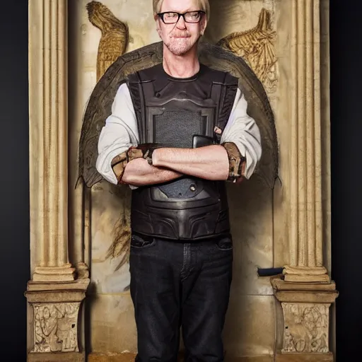 Image similar to adam savage portrait roman emporor