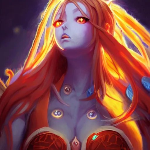 Image similar to anime portrait of Nami as a shaman yedi using dark force to eliminate trump as an anime antagonist by Stanley Artgerm Lau, WLOP, Rossdraws, James Jean, Andrei Riabovitchev, Marc Simonetti, and Sakimichan, trending on artstation