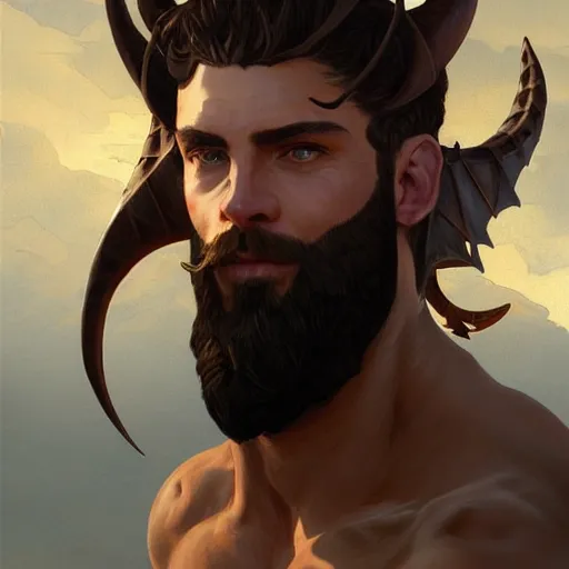 Prompt: Portrait of bedouin D&D, muscular, wearing runescape dragon claws, fantasy, intricate, elegant, thick beard highly detailed, digital painting, artstation, concept art, smooth, sharp focus, illustration, art by artgerm and greg rutkowski and alphonse mucha