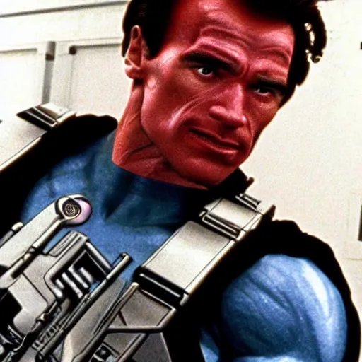 Image similar to psionic Arnold Schwarzenegger, Total Recall style
