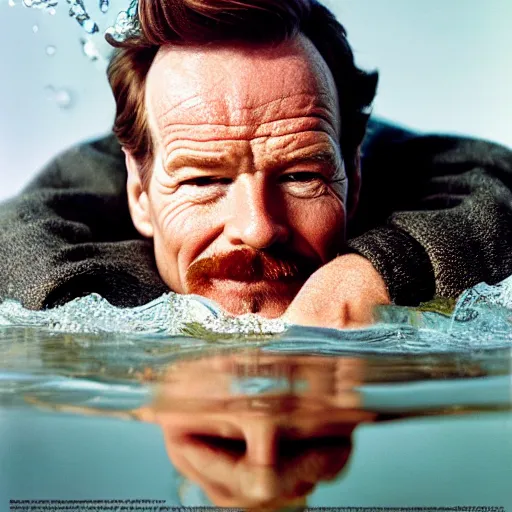 Image similar to tiny bryan cranston's body is a bowl of cranberries, head emerging from cranberries, submerged in cranberries, natural light, sharp, detailed face, magazine, press, photo, steve mccurry, david lazar, canon, nikon, focus