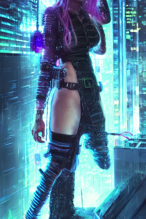 Image similar to portrait futuristic crazy cyberpunk young female Berserker, in futuristic heavily raindrop tokyo rooftop cyberpunk night, ssci-fi, fantasy, intricate, very very beautiful, elegant, neon light, highly detailed, digital painting, concept art, human anatomy, soft light, hdri, smooth, sharp focus, illustration, art by tian zi and craig mullins and WLOP and alphonse mucha