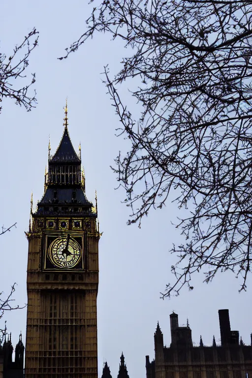 Prompt: Big Ben in January