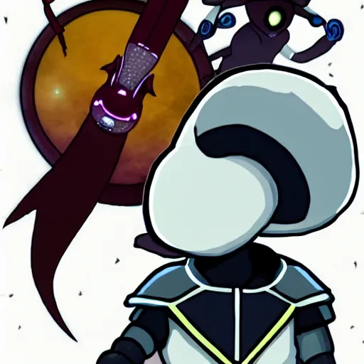 Image similar to Hollow Knight in the style of star trek,