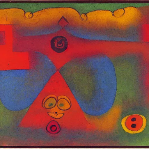 Prompt: archaic symbology for fire by paul klee