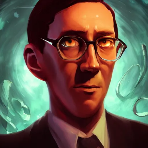 Prompt: a portrait of H.P. Lovecraft playing the part of Cthulhu, ambient lighting, 4k, anime key visual, lois van baarle, ilya kuvshinov, rossdraws, artstation