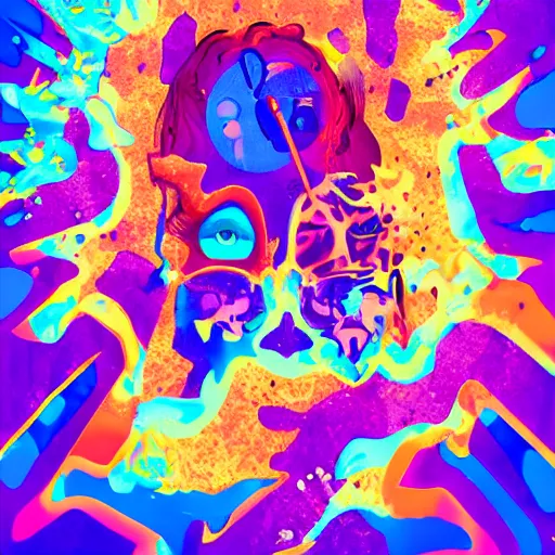 Prompt: an acid trip visuals, trending on artstation