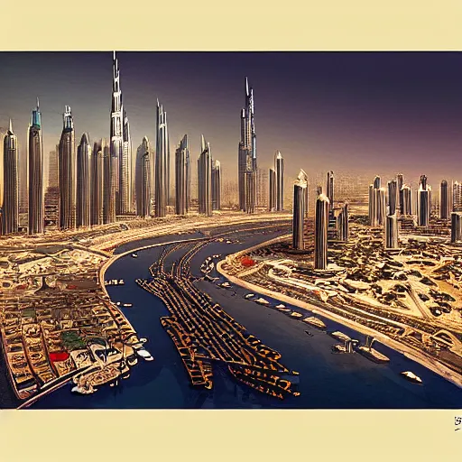 Prompt: gta : dubai, by ivan laliashvili