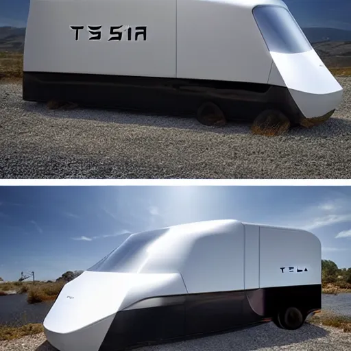 Image similar to tesla hover truck