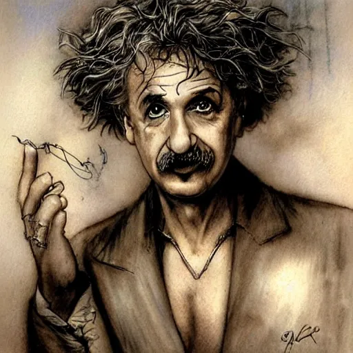 Image similar to Alber Einstein by Luis Royo