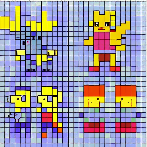 pokemon pixel art grid sprites