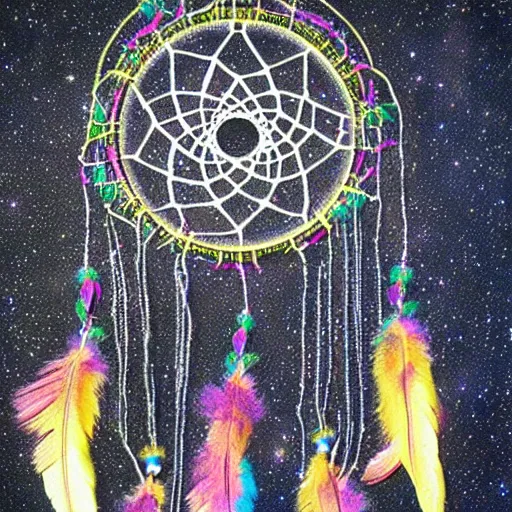 Prompt: event horizon dream catcher, artists depiction