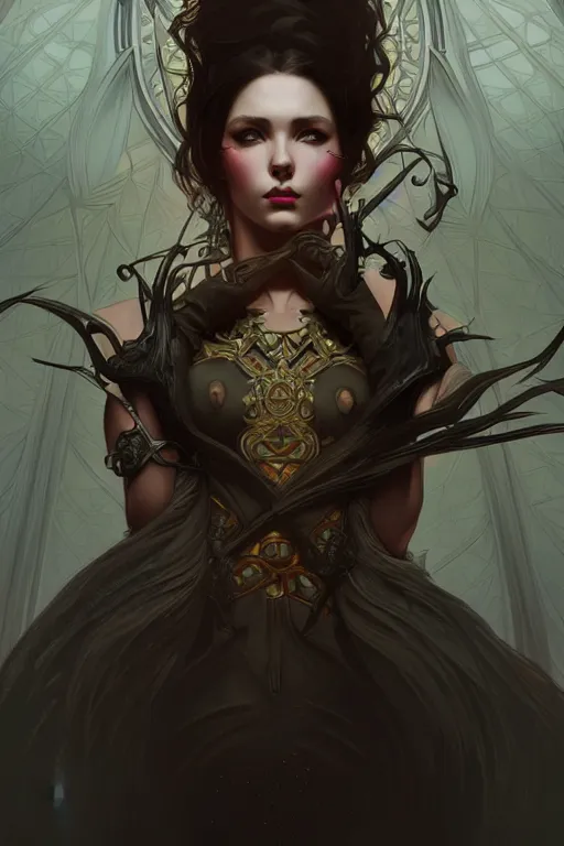 Rule 63 Illuyanka 8k resolution Dark Fantasy concept art portrait