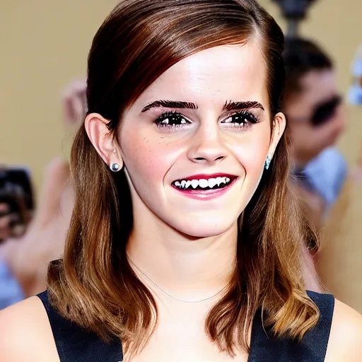 Image similar to Emma Watson smiling, isometric 8k