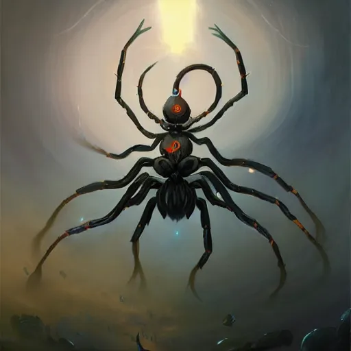 portrait of a giant cosmic spider deity by peter | Stable Diffusion