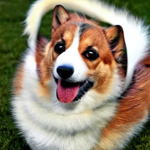 Prompt: A Corgi mixed with a Chinese dragon.