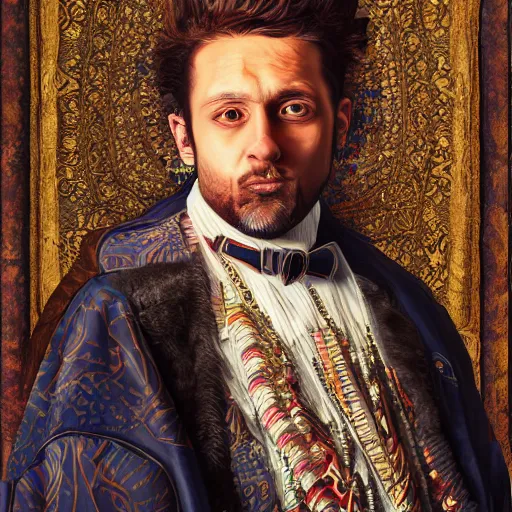 Image similar to Portrait of Lord Benzo, paiting, hyper detailed