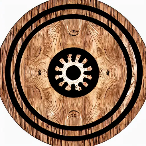 Image similar to wooden bowl, sawblade, vector art