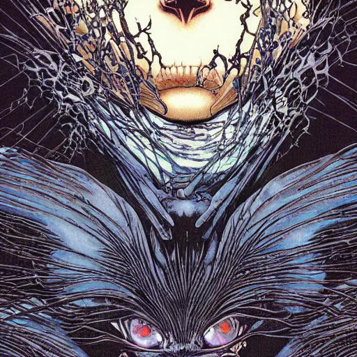 Prompt: vampire fishes, catelvania, by yoichi hatakenaka, masamune shirow, josan gonzales and dan mumford, ayami kojima, takato yamamoto, barclay shaw, karol bak