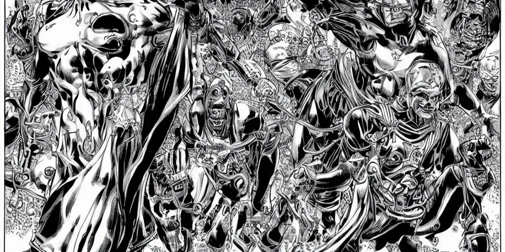 Prompt: capitalist necromancer stunning detailed by todd mcfarlane