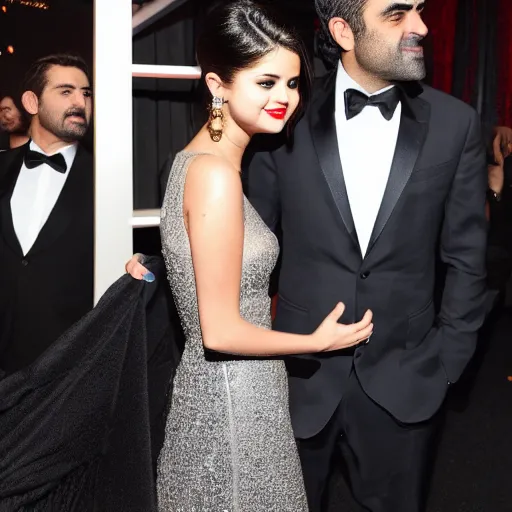 Image similar to Selena Gomez threatens Oscar Isaac at gunpoint