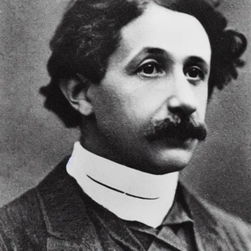 Image similar to portrait of Young Albert Einstein, in 1905