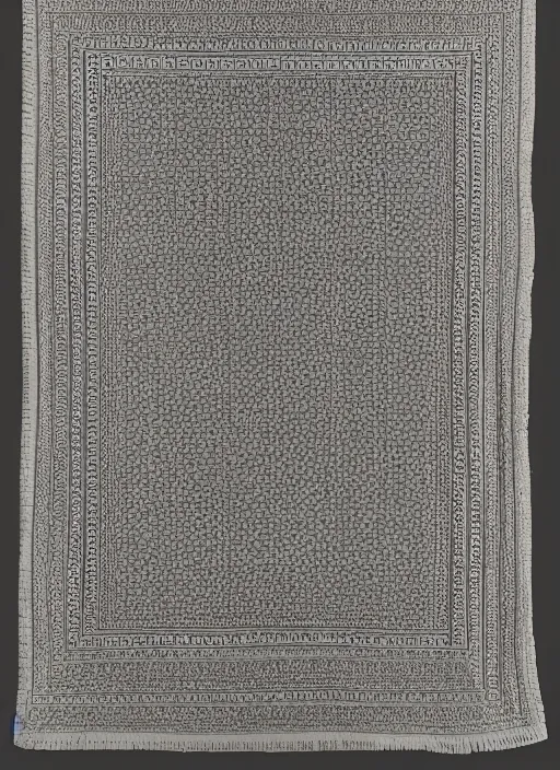 Prompt: Photograph of bayeta-style blanket with terrace and stepped design, albumen silver print, Smithsonian American Art Museum.