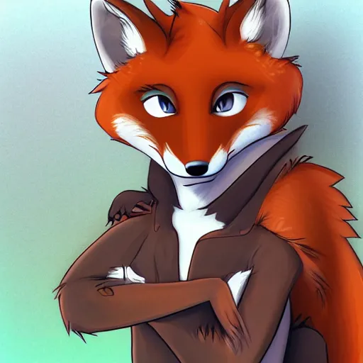 Image similar to an anthropomorphic fox, fursona!!!! trending on furaffinity, by kawacy, by don bluth