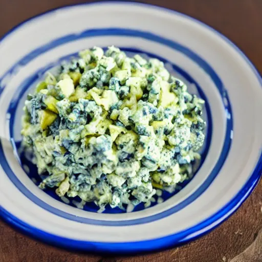 Image similar to A dish made of blue cheese