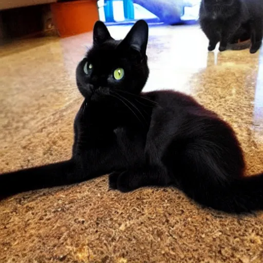 Prompt: a cute photo of an American black cat