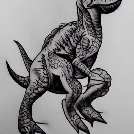 Image similar to beautiful gorgeous tattoo art of barney the dinosaur, extremely intricate, professional art, striking pose, amazing