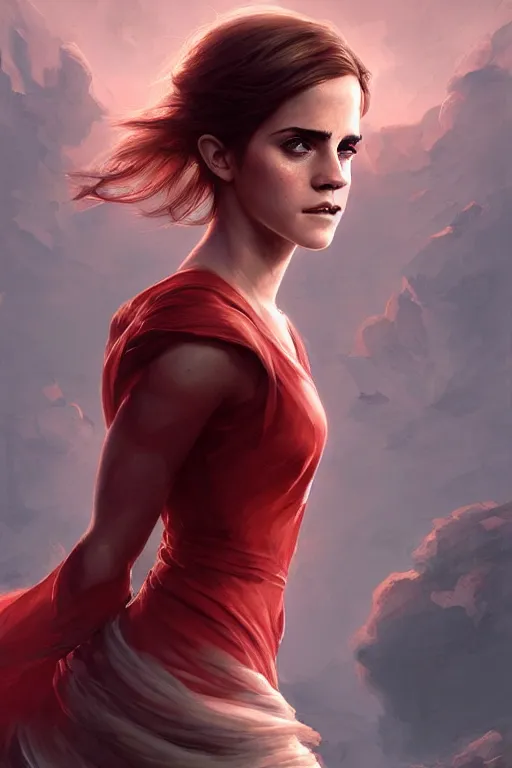 Image similar to goddess of the scarlet rot emma watson, highly detailed, digital painting, artstation, concept art, smooth, sharp focus, illustration, unreal engine 5, 8 k, art by artgerm and greg rutkowski and edgar maxence