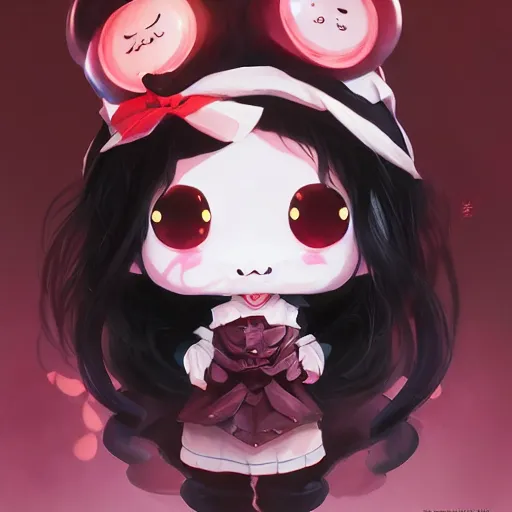 Prompt: Kuromi sanrio by Stanley Artgerm Lau, WLOP, Rossdraws, James Jean, Andrei Riabovitchev, Marc Simonetti, Yoshitaka Amano, ArtStation, CGSociety,