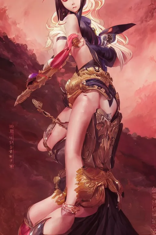 Prompt: peach princess in a blade and soul spinoff artbook rendered by the artist Hyung tae Kim, Jiyun Chae, Lê Long, Joe Madureira, trending on Artstation by Hyung tae Kim, artbook, Stanley Artgerm Lau, WLOP, Rossdraws , James Gurney, Bennett Durfee, Max Berthelot