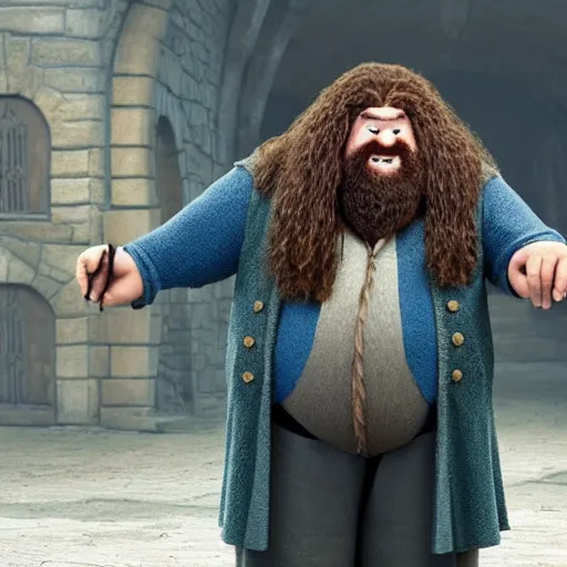 Prompt: Hagrid from Harry Potter as seen in Disney Pixar's Up (2009)