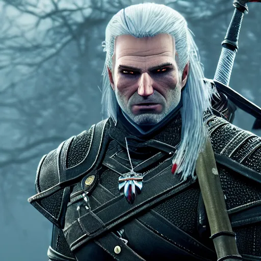 Image similar to Donald Trump in The Witcher 3, gameplay, 8k, HD