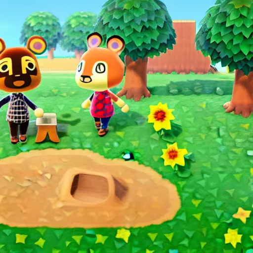 Image similar to animal crossing digital art trending on art station high quality