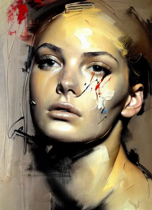 Prompt: painting of a gorgeous young woman in the style of Guy Denning, realistic, sharp focus, 8k high definition, insanely detailed, intricate, elegant, art by Guy Denning and Jenny Saville