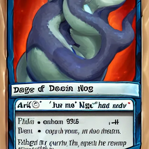 Image similar to cute naga, hearthstone card art