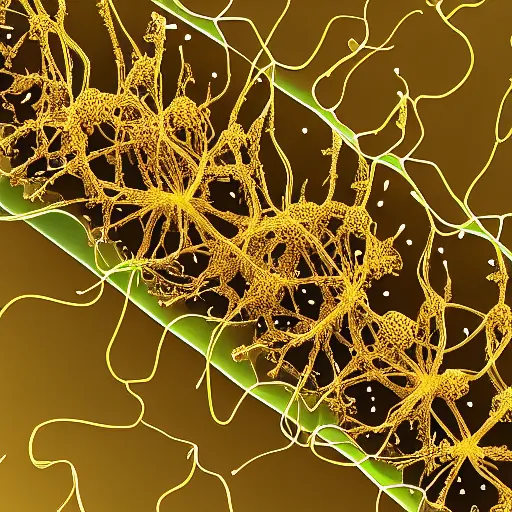 Prompt: microscopy of slime mold