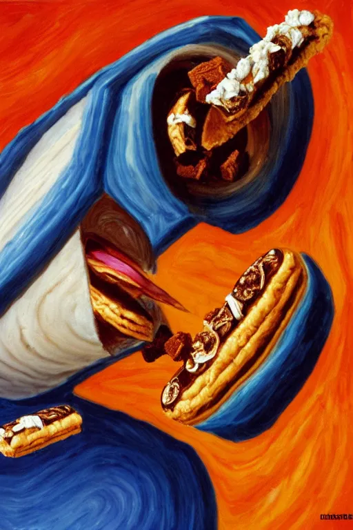 Image similar to saturn devouring a snickers