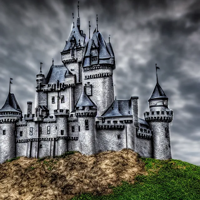 Image similar to castle, highly detailed, 4 k, hdr, smooth, sharp focus, high resolution, award - winning photo, photorealistic