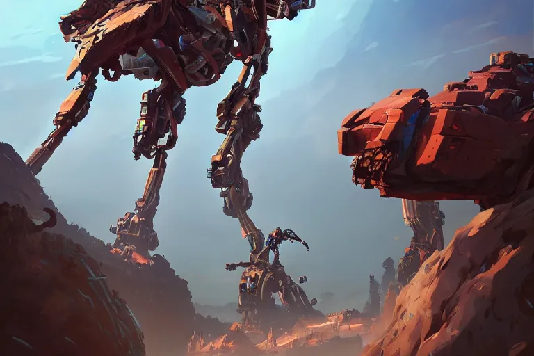 Image similar to longleg machine mecha animal beast robot of horizon forbidden west horizon zero dawn bioluminiscence, behance hd by jesper ejsing, by rhads, makoto shinkai and lois van baarle, ilya kuvshinov, rossdraws global illumination