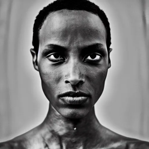 Image similar to An Ethiopian cyborg, portrait, by Davide Sorrenti, David Bailey, Hiro